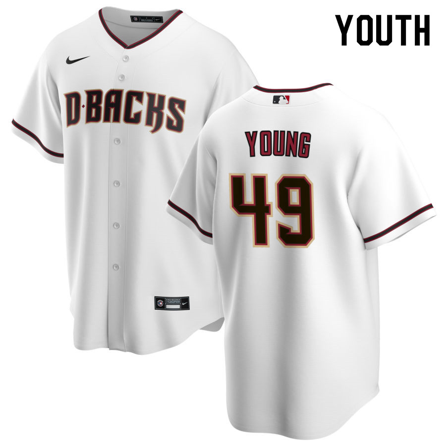 Nike Youth #49 Alex Young Arizona Diamondbacks Baseball Jerseys Sale-White - Click Image to Close